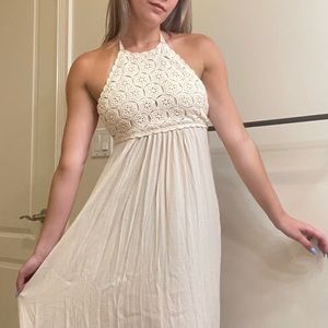 crochet maxi dress